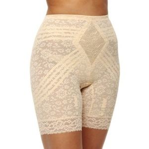 NEW Rago Lacette Long Leg Waist Hip Thigh Slimmer Firm Shaper Shorts 6797 Beige